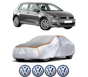 Husa Prelata Antigrindina Auto Volskwagen GOLF VII (5G1, BQ1, BE1, BE2) din 2012-2021, Protectie auto contra intemperiilor la grindina, Waterproof, 4x Stickere auto Volskwagen - Img 2