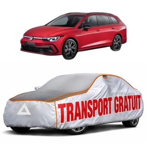 Husa Prelata Antigrindina Auto Volskwagen GOLF VIII Variant (CG5, DB5) din 2020-2024, Protectie auto contra intemperiilor la grindina, Waterproof, 4x Stickere auto Volskwagen