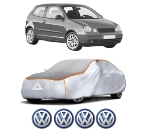 Husa Prelata Antigrindina Auto Volskwagen POLO IV (9N_, 9A_) din 2001-2009, Protectie auto contra intemperiilor la grindina, Waterproof, 4x Stickere auto Volskwagen - Img 2