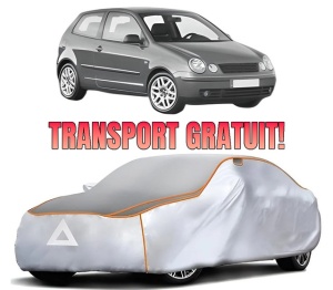 Husa Prelata Antigrindina Auto Volskwagen POLO IV (9N_, 9A_) din 2001-2009, Protectie auto contra intemperiilor la grindina, Waterproof, 4x Stickere auto Volskwagen