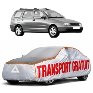 Husa Prelata Antigrindina Auto Volskwagen POLO Variant (6V5) din 1997-2001, Protectie auto contra intemperiilor la grindina, Waterproof, 4x Stickere auto Volskwagen