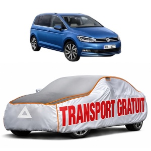 Husa Prelata Antigrindina Auto Volskwagen TOURAN (5T1) din 2015-2022, Protectie auto contra intemperiilor la grindina, Waterproof, 4x Stickere auto Volskwagen