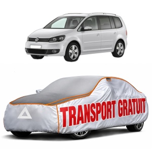 Husa Prelata Antigrindina Auto Volskwagen TOURAN VAN (1T3) din 2010-2015, Protectie auto contra intemperiilor la grindina, Waterproof, 4x Stickere auto Volskwagen