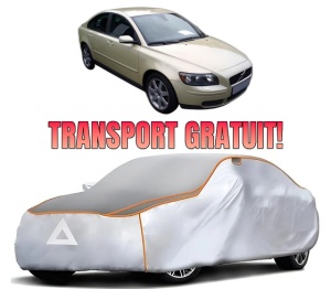 Husa Prelata Antigrindina Auto VOLVO S40 II (544) din 2004-2012, Protectie auto contra intemperiilor la grindina, Waterproof, 4x Stickere auto VOLVO