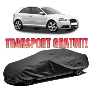 Husa prelata auto pentru AUDI A3 (8P1) 2003 - 2012, culoare negru, material textil impermeabil, rezistanta la intemperii praf UV, CARPASSION Husa Protectie