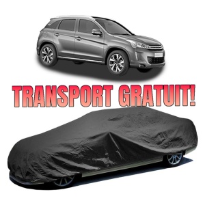 Husa prelata auto pentru CITROEN C4 AIRCROSS 2012, culoare negru, material textil impermeabil, rezistanta la intemperii praf UV, CARPASSION Husa Protectie