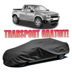 Husa prelata auto pentru DACIA LOGAN Pickup (US_) 2008, culoare negru, material textil impermeabil, rezistanta la intemperii praf UV, CARPASSION Husa Protectie
