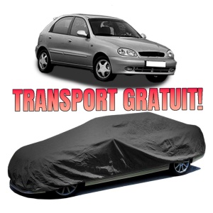 Husa prelata auto pentru DAEWOO LANOS (KLAT) 1997, culoare negru, material textil impermeabil, rezistanta la intemperii praf UV, CARPASSION Husa Protectie