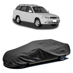 Husa prelata auto pentru DAEWOO NUBIRA (J100) 1997 - 1999, culoare negru, material textil impermeabil, rezistanta la intemperii praf UV, CARPASSION Husa Protectie - Img 2
