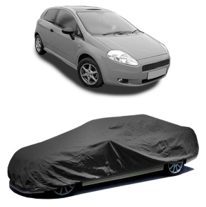 Husa prelata auto pentru FIAT GRANDE PUNTO (199_) 2005 - 2015, culoare negru, material textil impermeabil, rezistanta la intemperii praf UV, CARPASSION Husa Protectie - Img 2