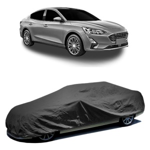 Husa prelata auto pentru FORD FOCUS IV Saloon (HM) 2018, culoare negru, material textil impermeabil, rezistanta la intemperii praf UV, CARPASSION Husa Protectie - Img 2