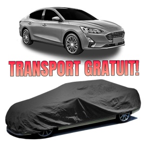 Husa prelata auto pentru FORD FOCUS IV Saloon (HM) 2018, culoare negru, material textil impermeabil, rezistanta la intemperii praf UV, CARPASSION Husa Protectie