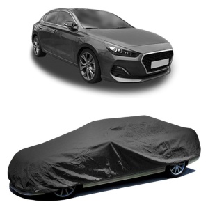 Husa prelata auto pentru HYUNDAI i30 FASTBACK (PDE, PDEN) 2017 - 2022, culoare negru, material textil impermeabil, rezistanta la intemperii praf UV, CARPASSION Husa Protectie - Img 2