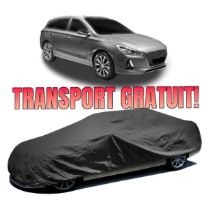 Husa prelata auto pentru HYUNDAI i30 Kombi Van (PDE) 2017 - 2020, culoare negru, material textil impermeabil, rezistanta la intemperii praf UV, CARPASSION Husa Protectie