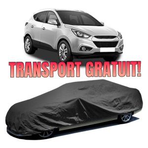 Husa prelata auto pentru HYUNDAI ix35 (LM, EL, ELH) 2009 - 2015, culoare negru, material textil impermeabil, rezistanta la intemperii praf UV, CARPASSION Husa Protectie