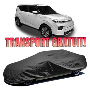 Husa prelata auto pentru KIA SOUL III Cargo (SK3) 2020, culoare negru, material textil impermeabil, rezistanta la intemperii praf UV, CARPASSION Husa Protectie