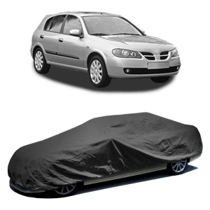 Husa prelata auto pentru NISSAN ALMERA II Hatchback (N16) 2000 - 2006, culoare negru, material textil impermeabil, rezistanta la intemperii praf UV, CARPASSION Husa Protectie - Img 2