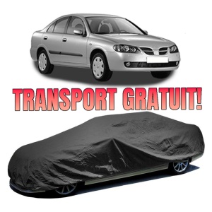 Husa prelata auto pentru NISSAN ALMERA II (N16) 2000 - 2006, culoare negru, material textil impermeabil, rezistanta la intemperii praf UV, CARPASSION Husa Protectie