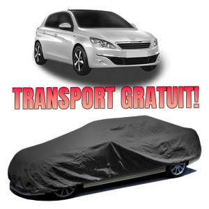 Husa prelata auto pentru PEUGEOT 308 Hatchback Van (LB_) 2015 - 2021, culoare negru, material textil impermeabil, rezistanta la intemperii praf UV, CARPASSION Husa Protectie