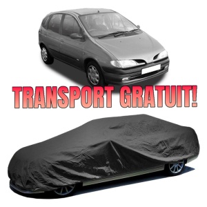Husa prelata auto pentru RENAULT MEGANE Scénic (JA0/1_) 1996 - 1999, culoare negru, material textil impermeabil, rezistanta la intemperii praf UV, CARPASSION Husa Protectie