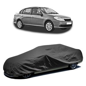 Husa prelata auto pentru RENAULT THALIA II (LU_) 2008 - 2014, culoare negru, material textil impermeabil, rezistanta la intemperii praf UV, CARPASSION Husa Protectie - Img 2