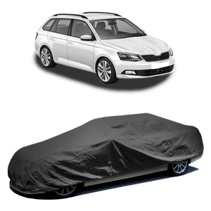 Husa prelata auto pentru SKODA FABIA III Estate, impermeabilă, rezistentă UV, neagra - Img 2