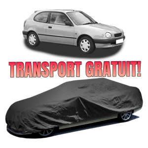 Husa prelata auto pentru TOYOTA COROLLA Compact (_E11_) 1997 - 2002, culoare negru, material textil impermeabil, rezistanta la intemperii praf UV, CARPASSION Husa Protectie
