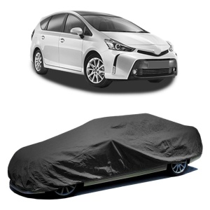 Husa prelata auto pentru TOYOTA PRIUS PLUS (_W4_) 2011, culoare negru, material textil impermeabil, rezistanta la intemperii praf UV, CARPASSION Husa Protectie - Img 2