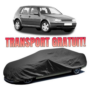 Husa prelata auto pentru Volkswagen Golf IV (1J1) 1997 - 2005, culoare negru, material textil impermeabil, rezistanta la intemperii praf UV, CARPASSION Husa Protectie