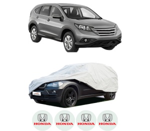 Husa tip prelata auto HONDA CR-V IV (RM_) din 2012-2015, Culoare Gri, material textil impermeabil, rezistanta la intemperii praf UV, CARPASSION Husa Protectie, 4 Stickere auto cu HONDA - Img 2
