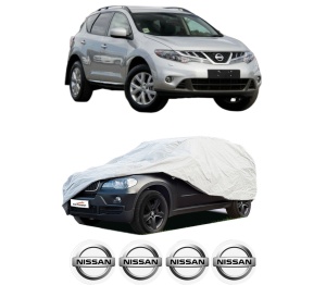 Husa tip prelata auto NISSAN MURANO II VAN (Z51) din 2013-2014, Culoare Gri, material textil impermeabil, rezistanta la intemperii praf UV, CARPASSION Husa Protectie, 4 Stickere auto cu NISSAN - Img 2