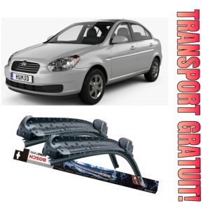 Hyundai Accent Set 2 stergatoare parbriz Bosch Bosch Aerotwin compatibile cu Hyundai Accent 2010 (65 cm / 40 cm)