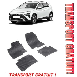 Hyundai Bayon, Hatchback, fabricat din 2021 - Prezent, set covorase auto dedicate, din cauciuc 100% Premium - Transport Gratuit
