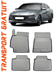 Hyundai Elantra VII Din 2021 - Prezent, Sedan , Set Covorase Auto Tip Tavita Premium 3D, din cauciuc accesorii pentru autoturismul tau - masina v163379