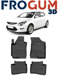 Hyundai I30 I, Hatchback, Din 07.2007 - 01.2012 , Set Covorase Auto Tip Tavita Premium 3D, din cauciuc accesorii pentru autoturismul tau - masina v170728