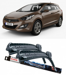 Hyundai I30 Set 2 stergatoare parbriz Bosch Bosch Aerotwin 65 cm/40 cm compatibile cu Hyundai I30 Estate (Pde) din 2017 (65 cm / 40 cm) accesorii pentru autoturismul tau - masina v126276