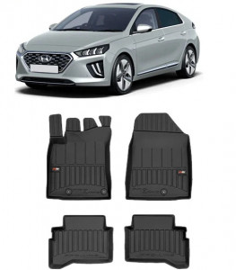 Hyundai Ioniq Hybrid, Hatchback, Din 10.2016 - 06.2022 , Set Covorase Auto Tip Tavita Premium 3D, din cauciuc accesorii pentru autoturismul tau - masina v170544