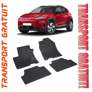 Hyundai Kona Electric, Suv, fabricat din 08.2018 - Prezent, InclusIV Facelift, set covorase auto dedicate, din cauciuc 100% Premium