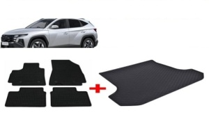 Hyundai Tucson Mhev din 12.2020 - Prezent Suv Portbagaj Superior *1, Set Covorase + tavita portbagaj auto - Img 2