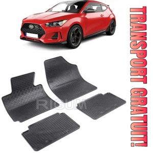 Hyundai Veloster, Coupe, fabricat din 07.2011 - 12.2016, set covorase auto dedicate, din cauciuc 100% Premium