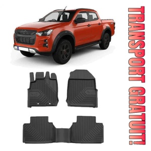 Isuzu D-Max Din 01.2021 - Prezent, Pick-Up, 4 Usi, Ampatament Lung , Set Covorase Auto Tip Tavita Premium 3D, din cauciuc