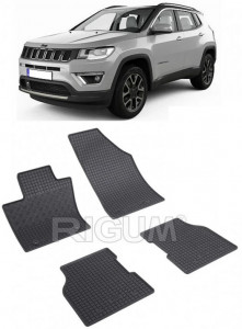 Jeep Compass II, Suv, fabricat din 08.2017 - Prezent, set covorase auto dedicate, din cauciuc 100% Premium accesorii pentru autoturismul tau - masina v159550