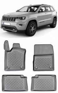 Jeep Grand Cherokee IV, Suv, Din 10.2010 - Prezent , Set Covorase Auto Tip Tavita Premium 3D, din cauciuc accesorii pentru autoturismul tau - masina v170317