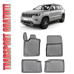 Jeep Grand Cherokee IV, Suv, Din 10.2010 - Prezent , Set Covorase Auto Tip Tavita Premium 3D, din cauciuc