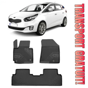 Kia Carens III Din 04.2013 - 08.2019, Van , Set Covorase Auto Tip Tavita Premium 3D, din cauciuc