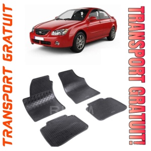 Kia Cerato I, Sedan, fabricat din 2004 - 2009, set covorase auto dedicate, din cauciuc 100% Premium