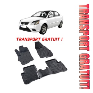 Kia Rio II 2005-2011 Set 4 covorase auto din cauciuc tip tavita premium line 3D - Transport Gratuit!
