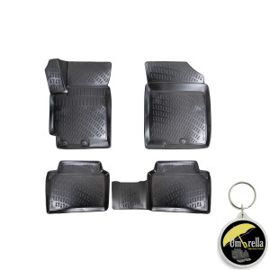 Kia Rio IV 2017- Set 4 covorase auto din cauciuc tip tavita premium line 3D accesorii pentru autoturismul tau - masina v243277