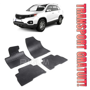 Kia Sorento II, Suv, fabricat din 2013 - 01.2015, Facelift, 5 Locuri, set covorase auto dedicate, din cauciuc 100% Premium