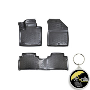 Kia Sorento III 2016-2020 Set 4 covorase auto din cauciuc tip tavita premium line 3D accesorii pentru autoturismul tau - masina v241876